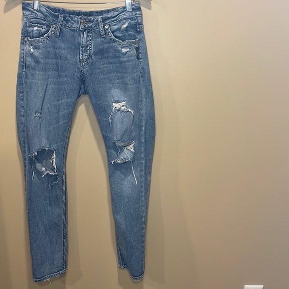 Silver Jeans Co Mid-Rise Boyfriend - Picture 2 of 13